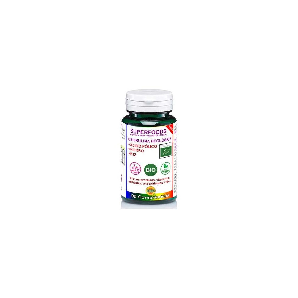 Robis Espirulina Eco + Acido Folico + Hierro + B12 90Comp