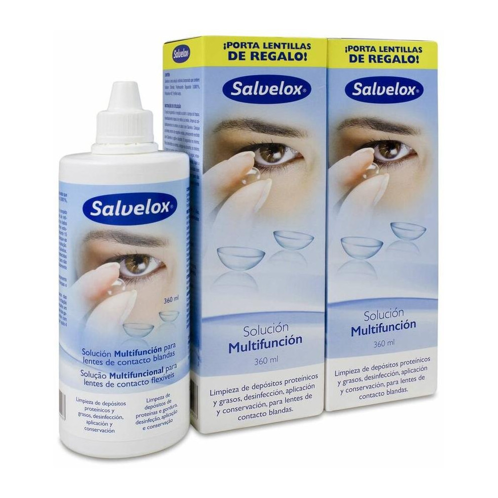 Salvelox Solución Única Pack De 2 Unidades X 360Ml + Portalentes