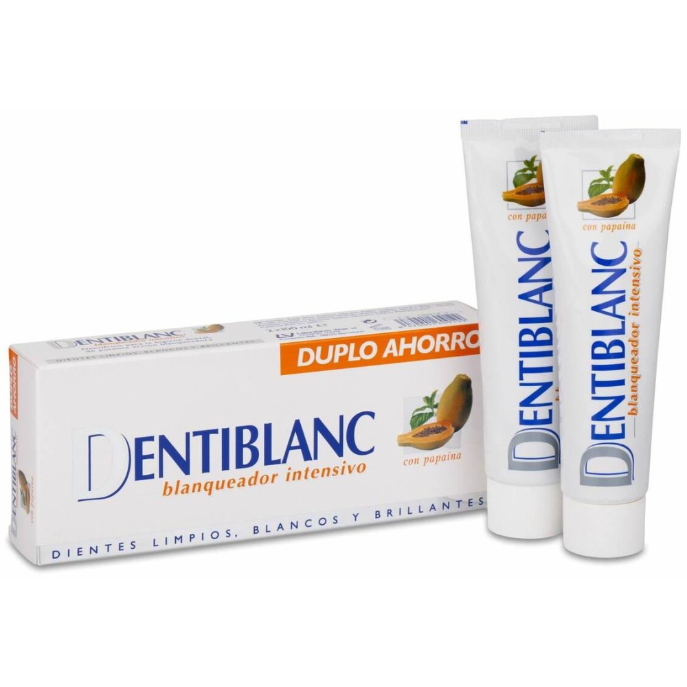 Dentiblanc Blanqueador Intensivo Con Papaya Pack 2 X 100 Ml