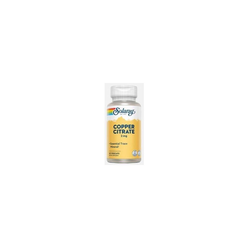 Solaray Cobre Citrato 2Mg 60Caps