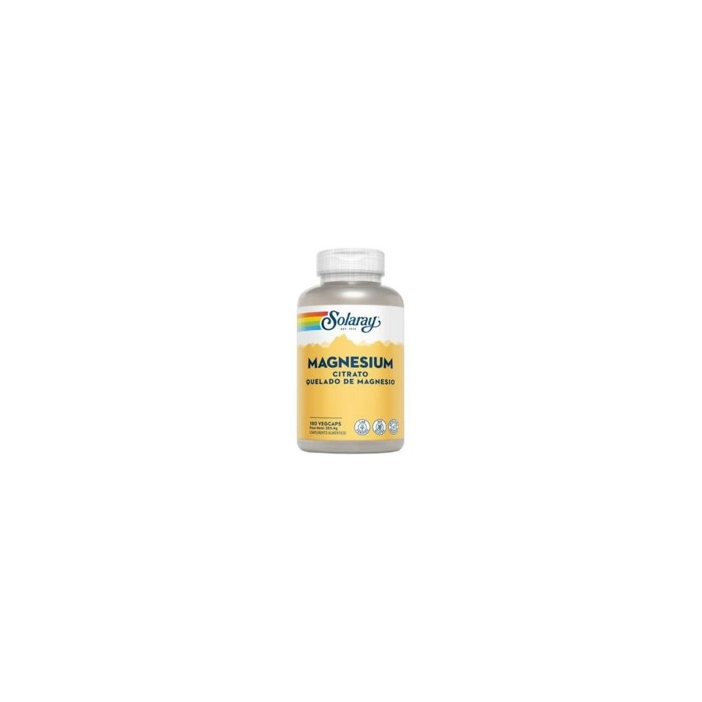 Solaray Magnesium Citrato Quelado De Magnesio 180Caps