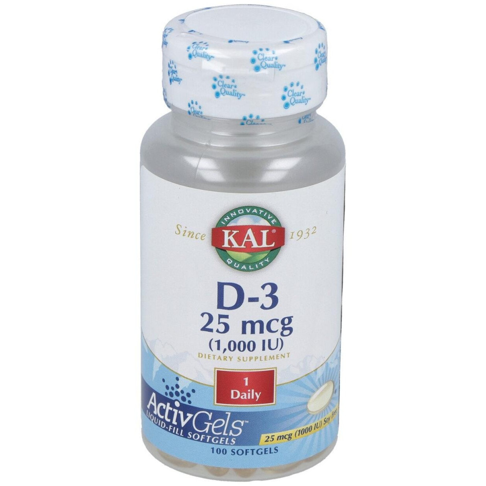 D-3 25 Mcg (1000 Ui) Perlas Activgel 100 U