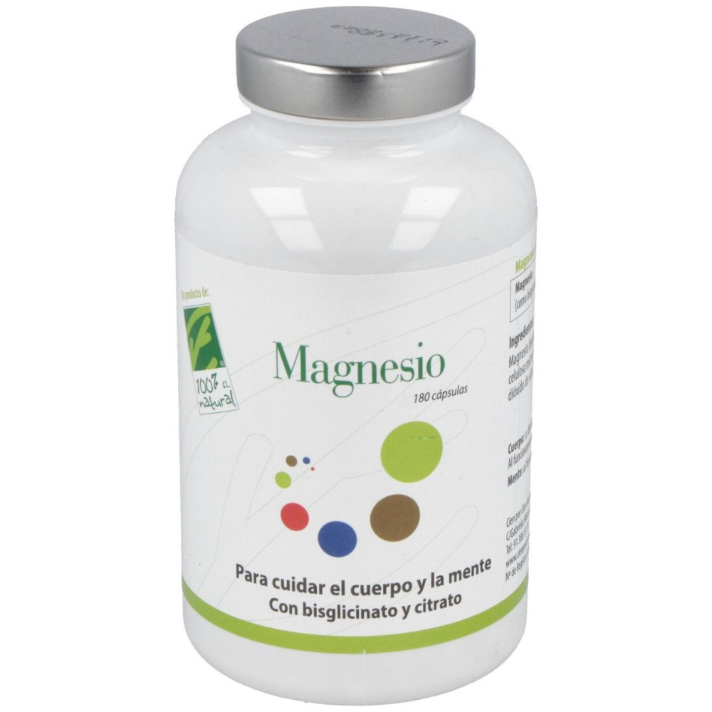 100% Natural Magnesio 180 Cápsulas