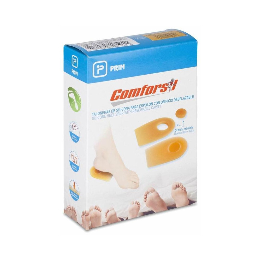 Comforsil Taloneras Para Espolón Con Orificio Desplazable Talla M, 1 Par