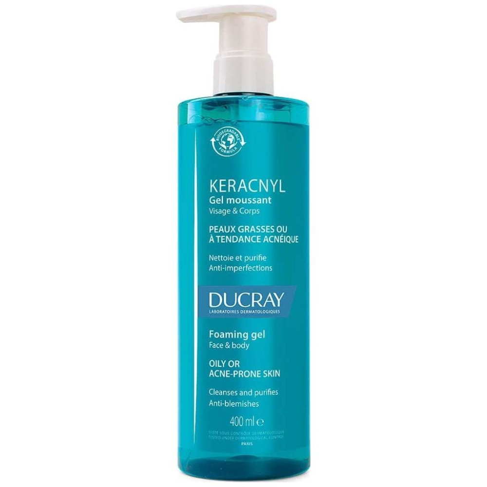 Ducray Keracnyl Gel Limpiador, 400 Ml