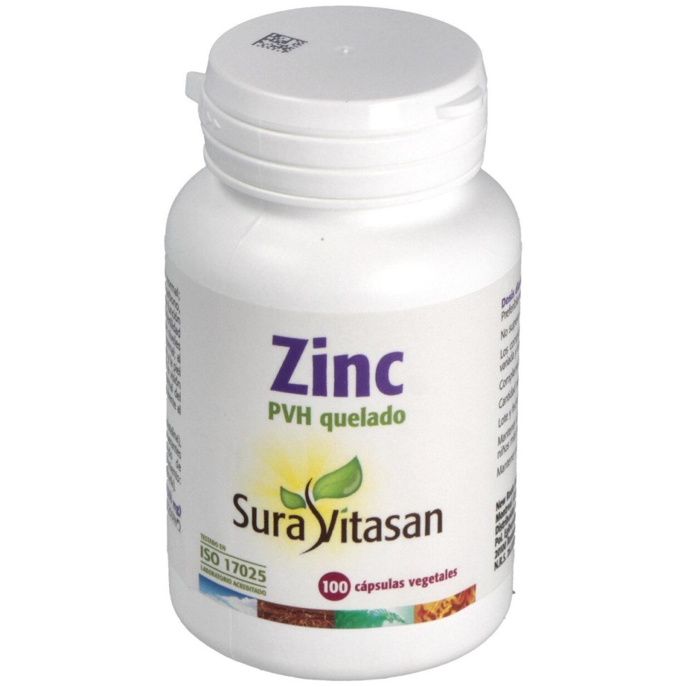 Sura Vitasan Zinc Pvh Quelado 100 Cápsulas