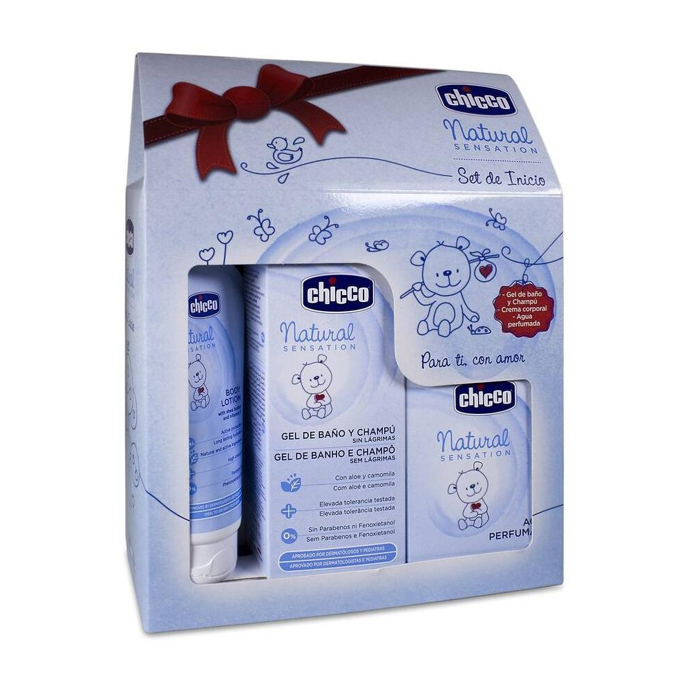 Chicco Natural Sensation Set De Baño, 3 Uds