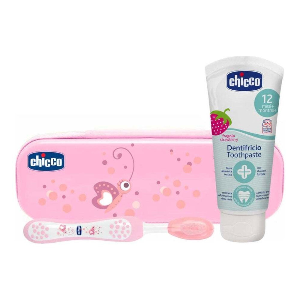 Chicco Set Dental Rosa Cepilo+Pasta 6-36 Meses