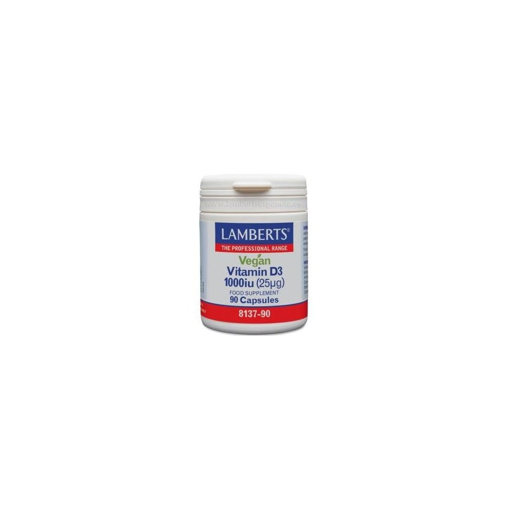 Lamberts Vitamina D3 Vegana 1000 Ui (25 Μg) 90 Cápsulas