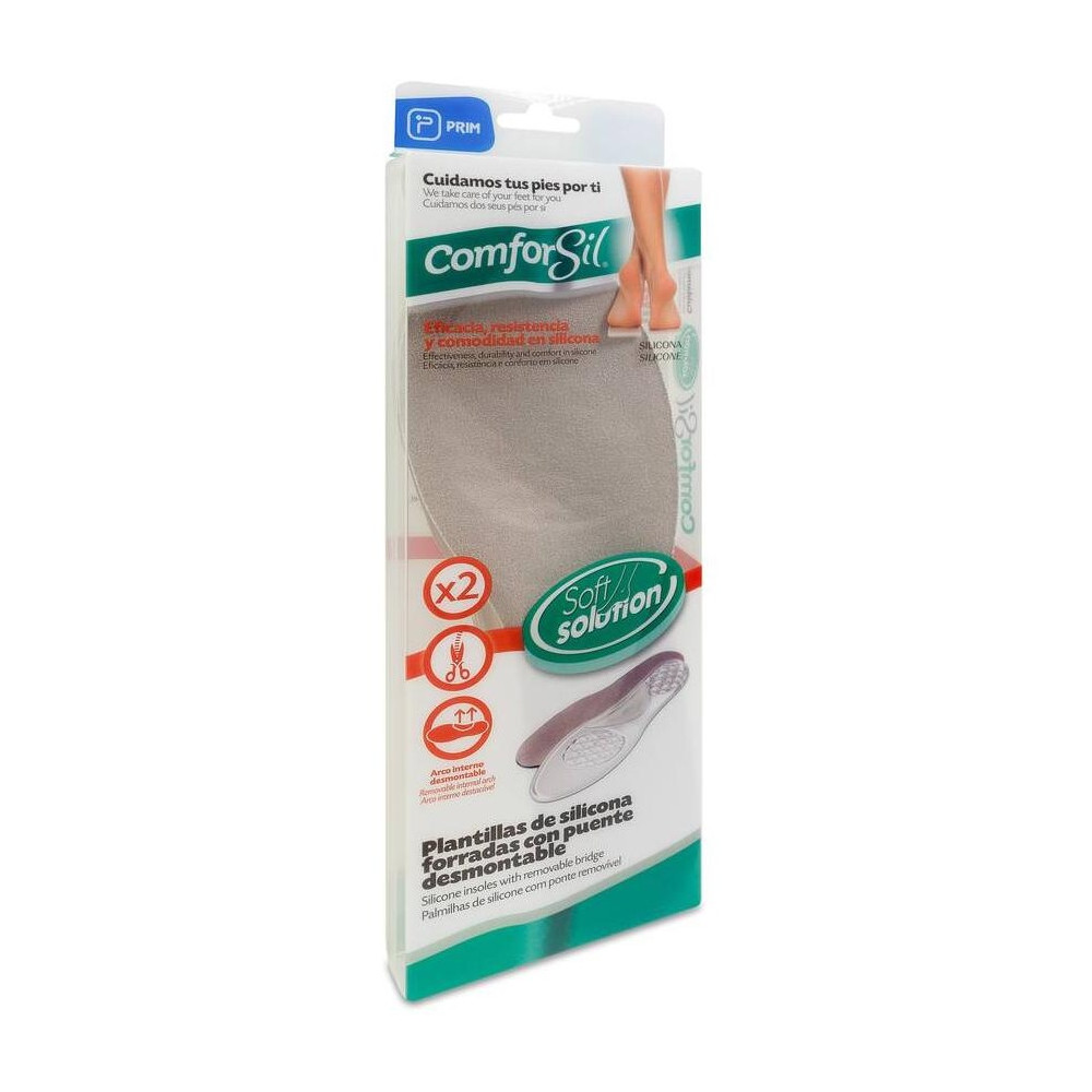 Comforsil Plantillas Forradas Puente Desmontable Talla L, 1 Par