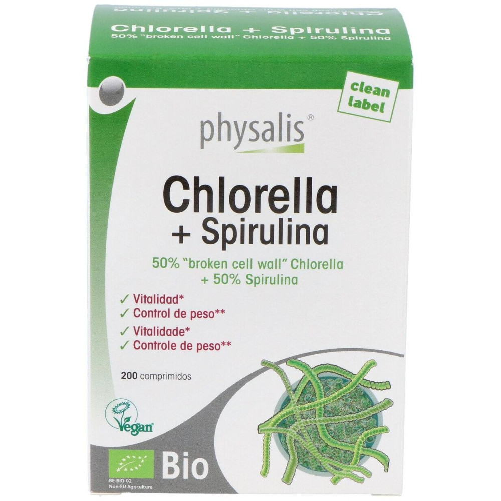 Physalis Chlorella Y Espirulina Bio 200Comp