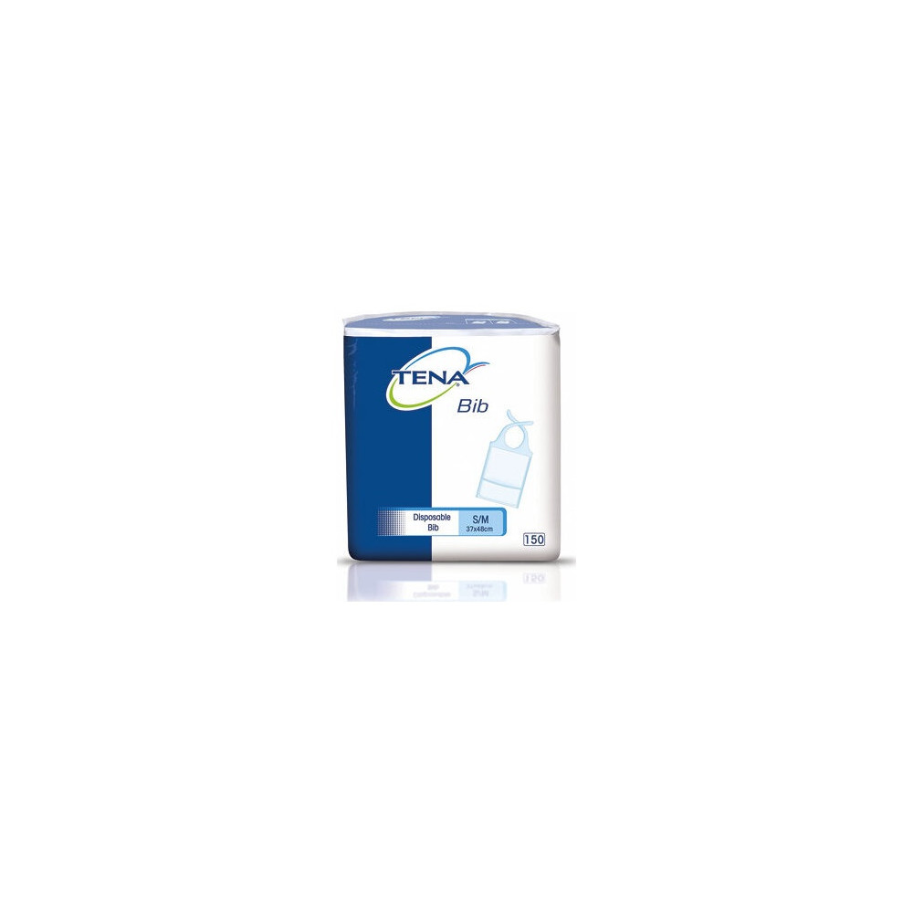 Tena Bib Babero Adulto Desechable Talla S/M, 150 Uds