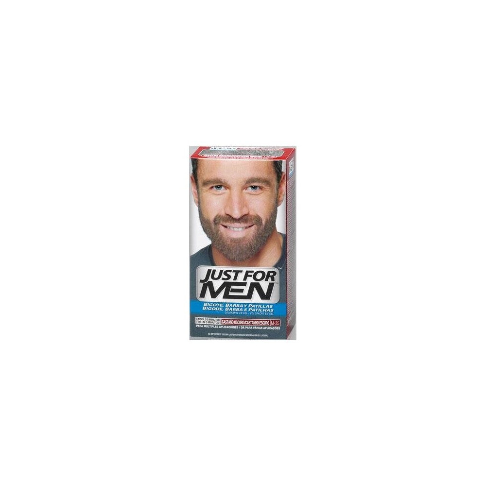 Just For Men Bigote Y Barba Gel Colorante 30 Cc Castaño Oscuro, 1 Ud