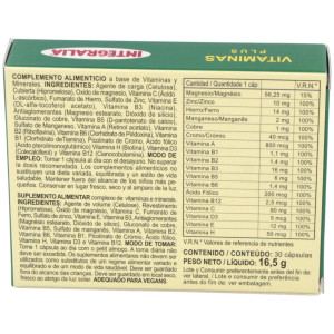 Integralia Vitaminas Plus 30Caps
