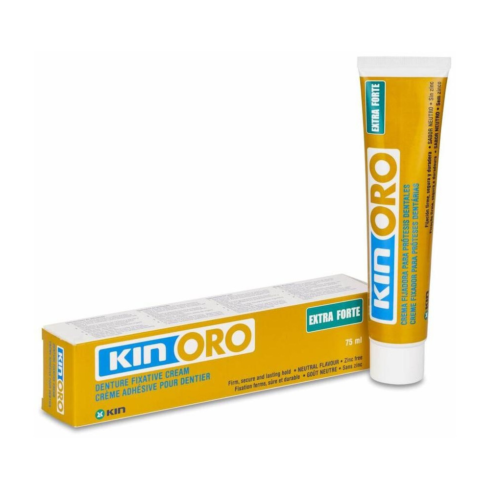 Kin Oro Crema Fijadora Para Prótesis Dentales 75 Ml
