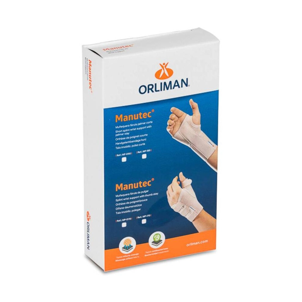 Orliman Muñequera Con Férula Para Palma D50 Talla 3 17-19 Derecha, 1 Unidad