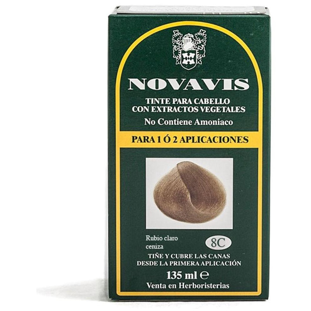 Tinte Novavis 8C Rubio Claro Ceniza 120Ml.