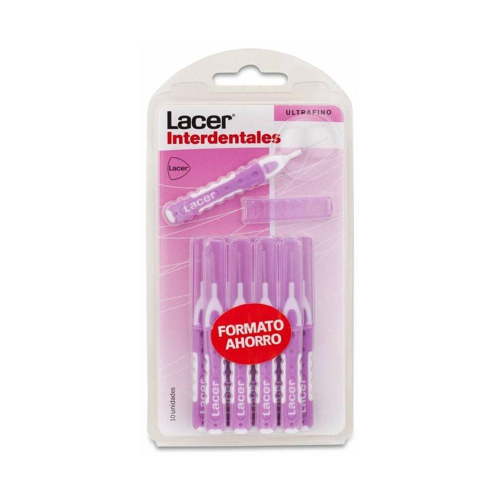Interdental Lacer Ultrafino Recto Rosa 10Ud.