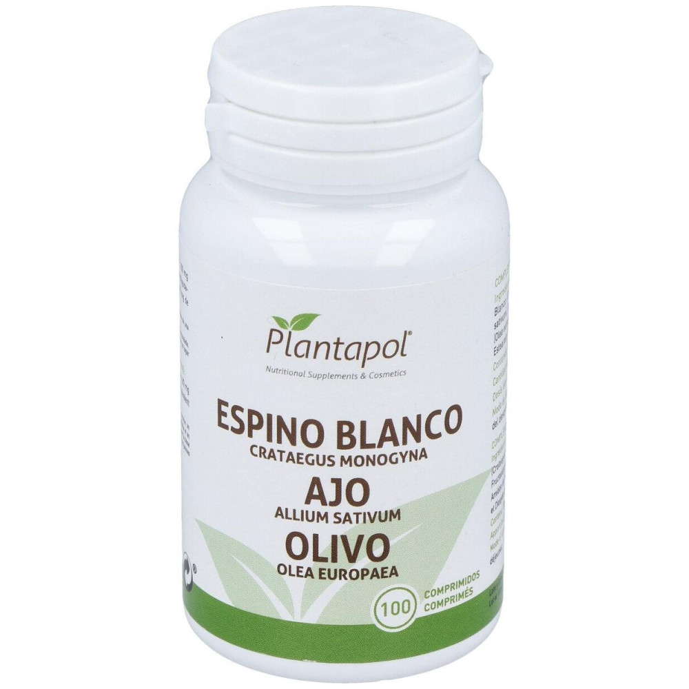 Plantapol Espino Blanco_ Ajo_ Olivo 100 Comprimidos