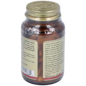 L-Arginina 500 Mg 50 Cápsulas Vegetales