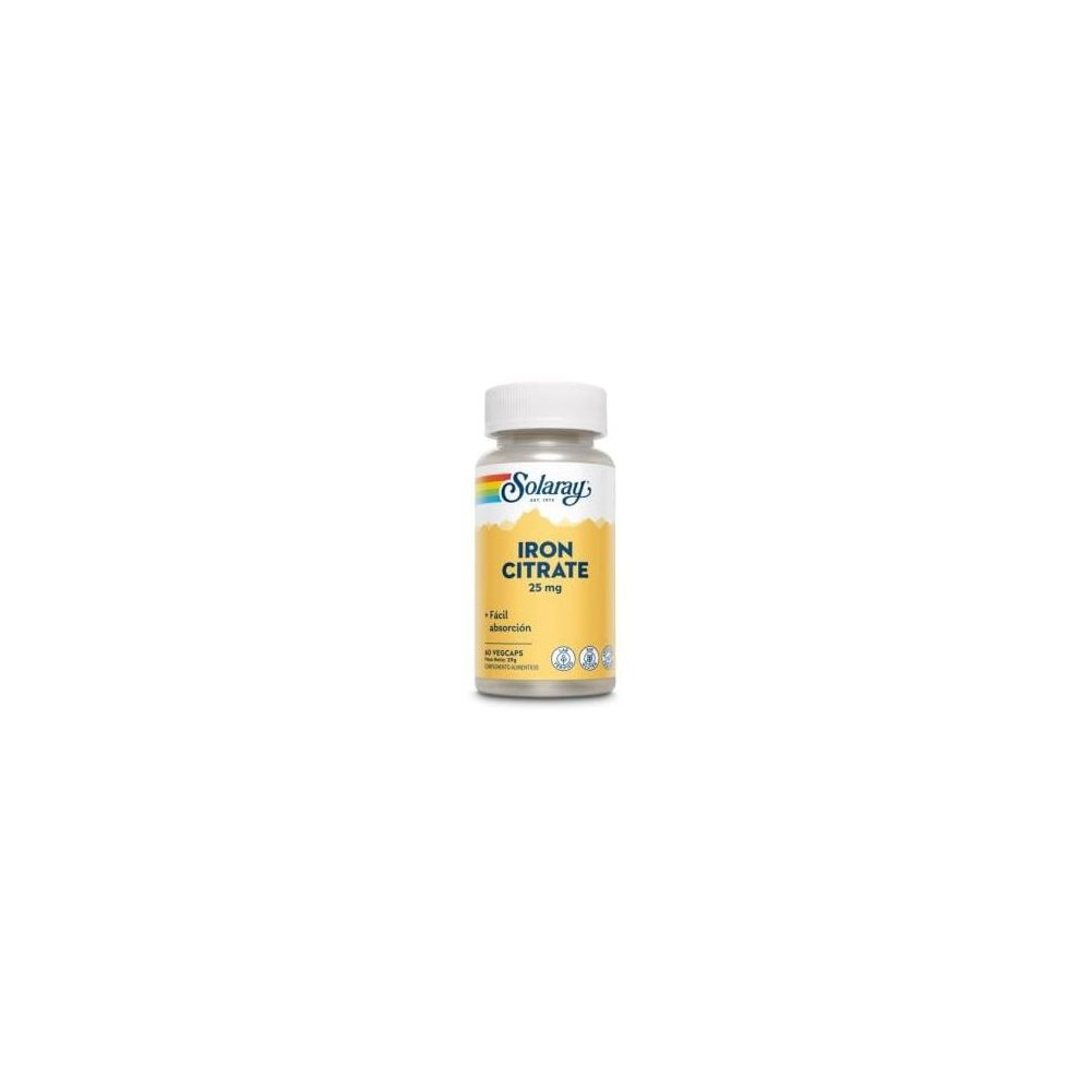 Solaray Citrato Hierro 25Mg 60Caps