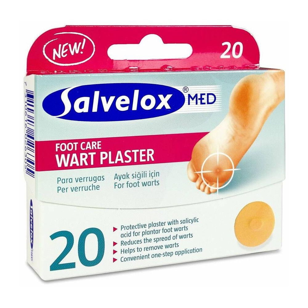 Salvelox Med Wart Plaster Verrugas Apósito Adhesivo 20Uds