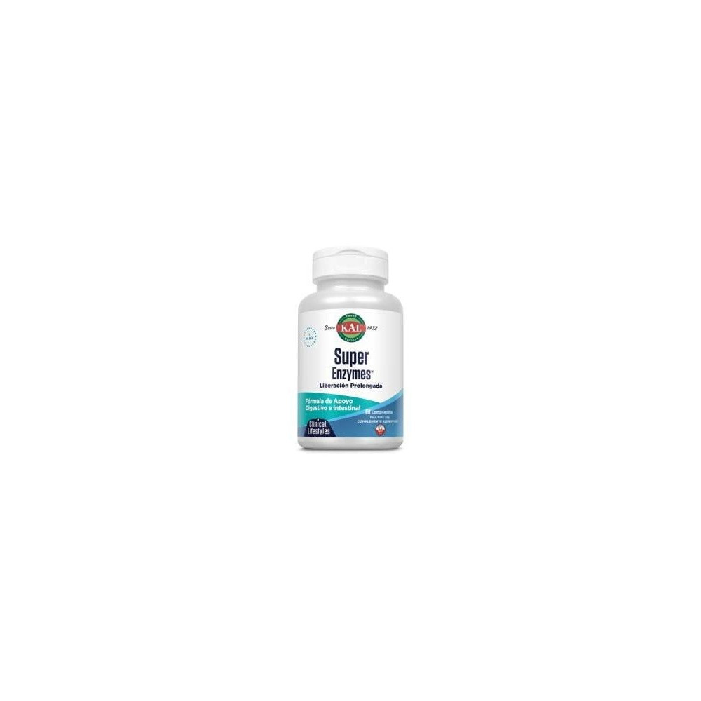 Kal Suplementos Super Enzymes Acción Prolongada 60 Comprimidos