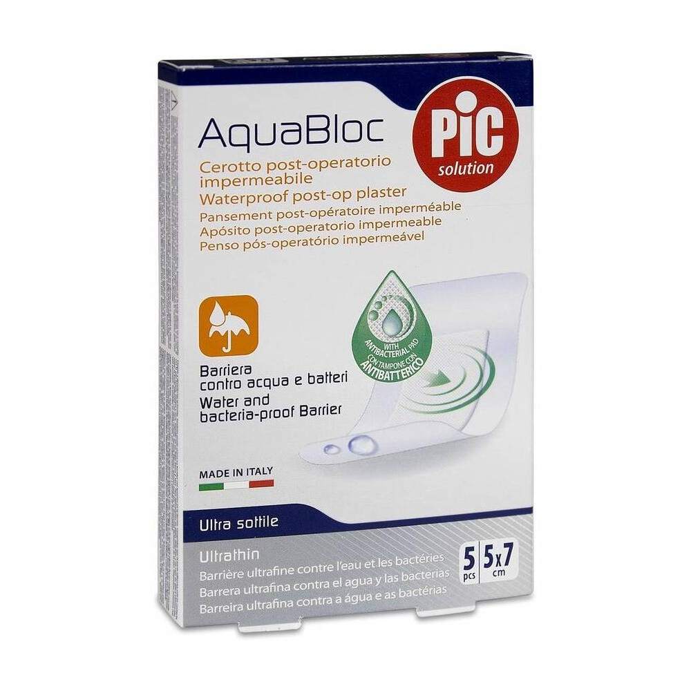 Pic Solution Aquabloc Antibact Esteril 5X7 Cm 5 Uds