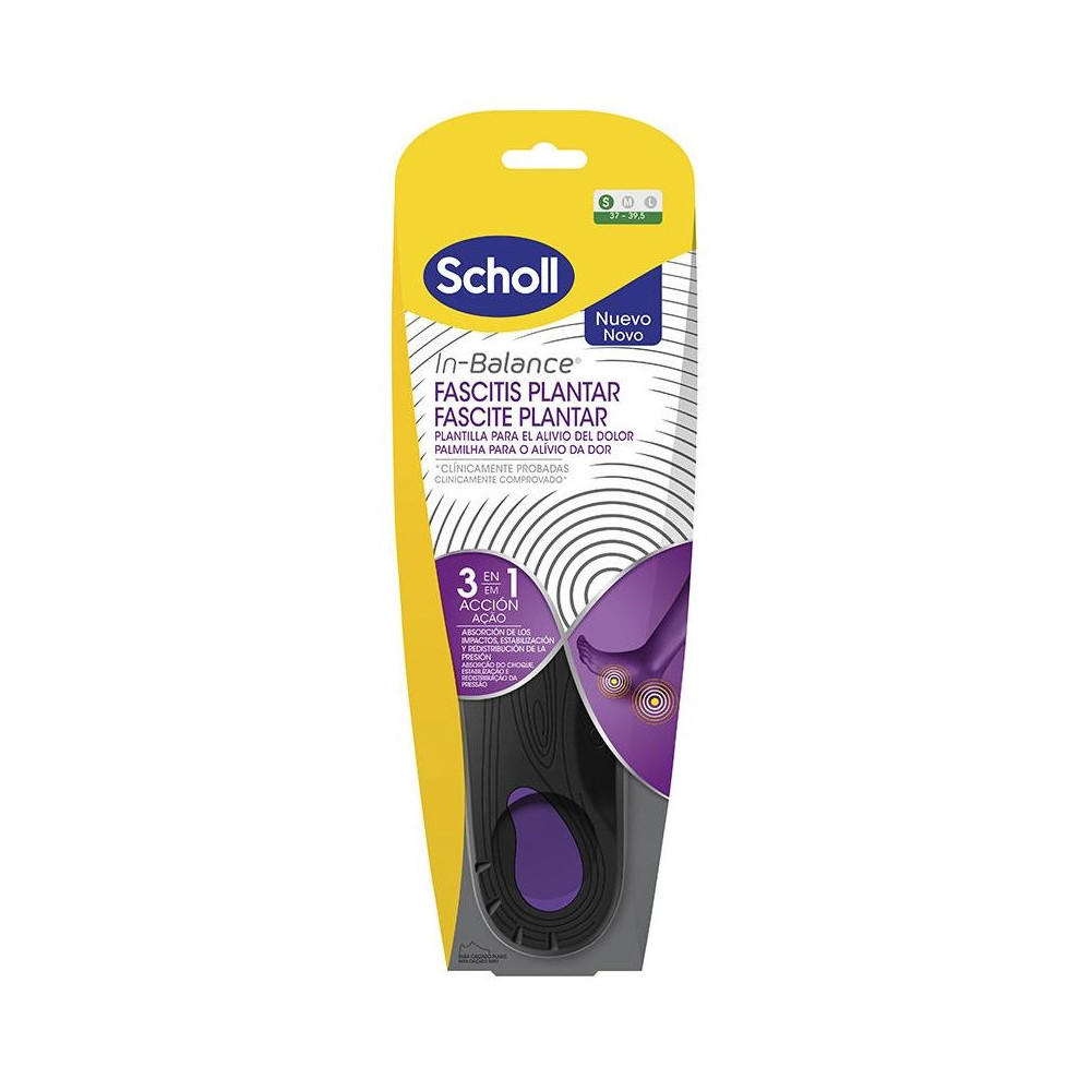 Fascitis Plantar Plantillas Anti-Dolor Con Tecnología In-Balance 3 En 1 Talla S 37-39,5 1 U