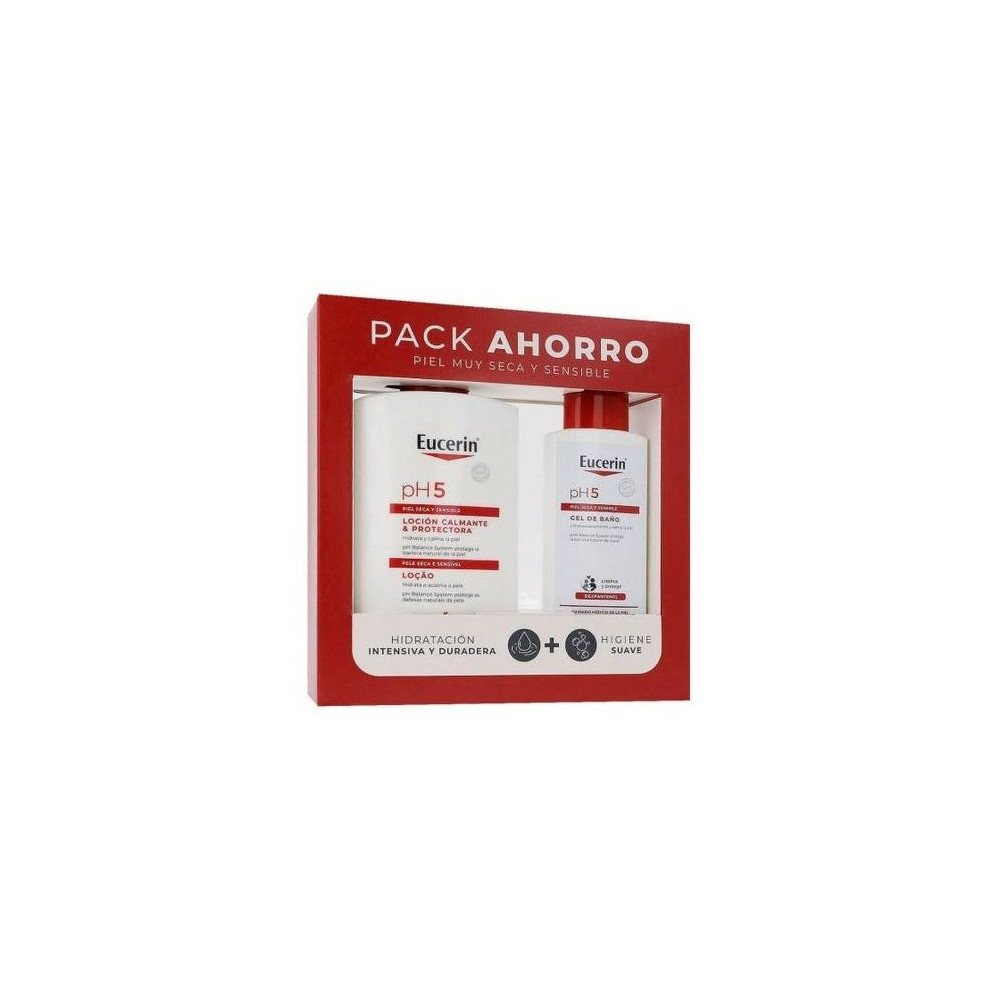 Eucerin Pack Ph5 Loción Calmante Y Protectora 1L + Gel De Baño 200Ml