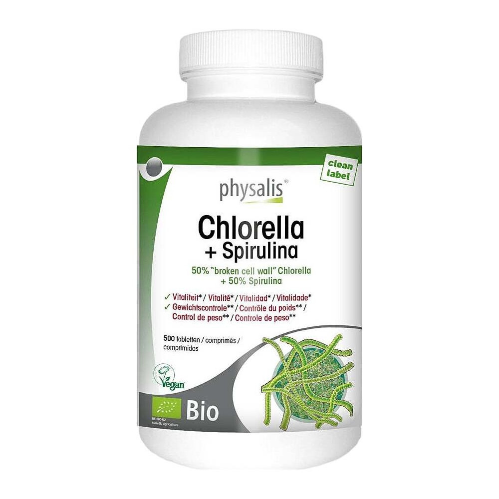 Physalis Chlorella + Spirulina 500Comp