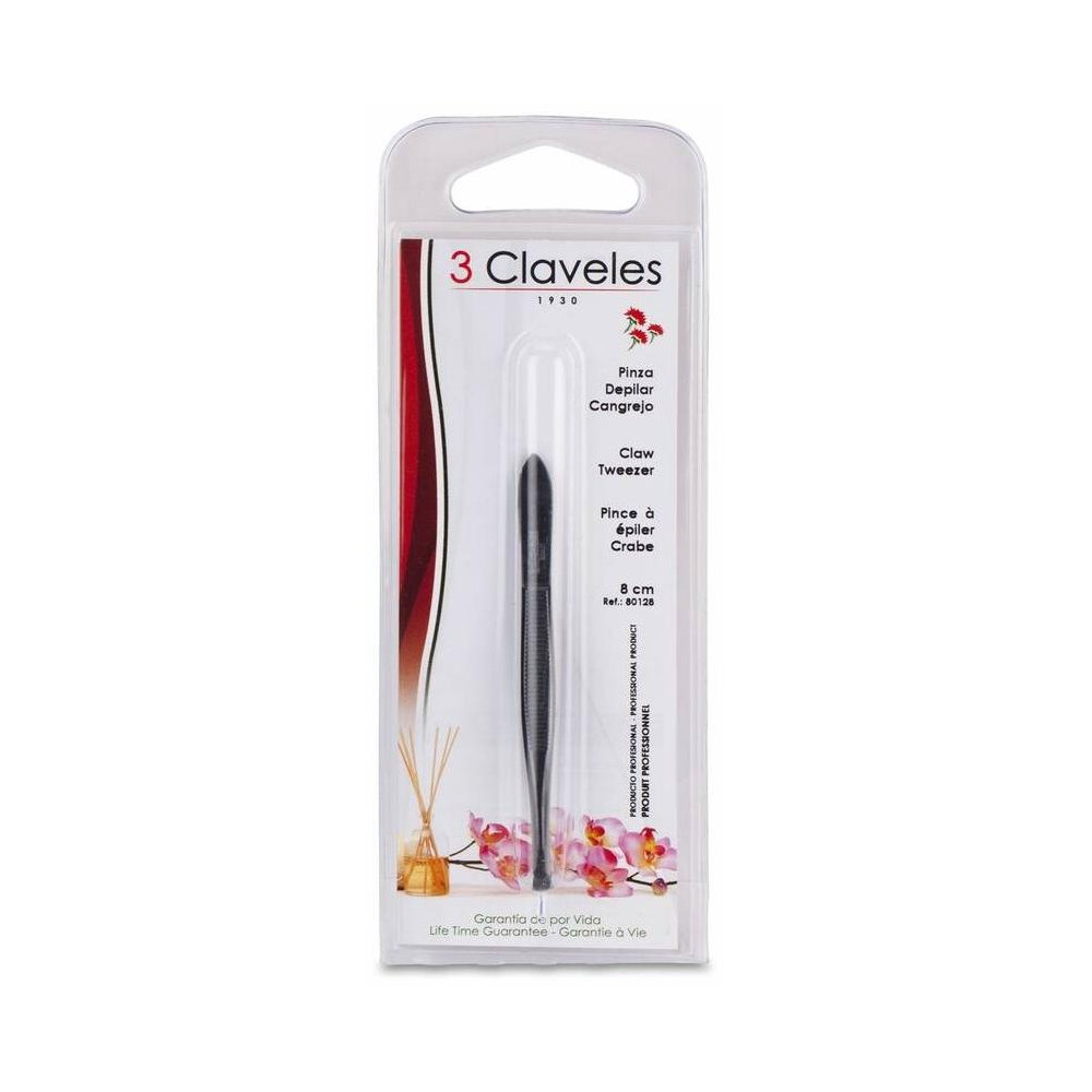 3 Claveles Pinza Punta Estrecha Negra R80128, 1 Ud