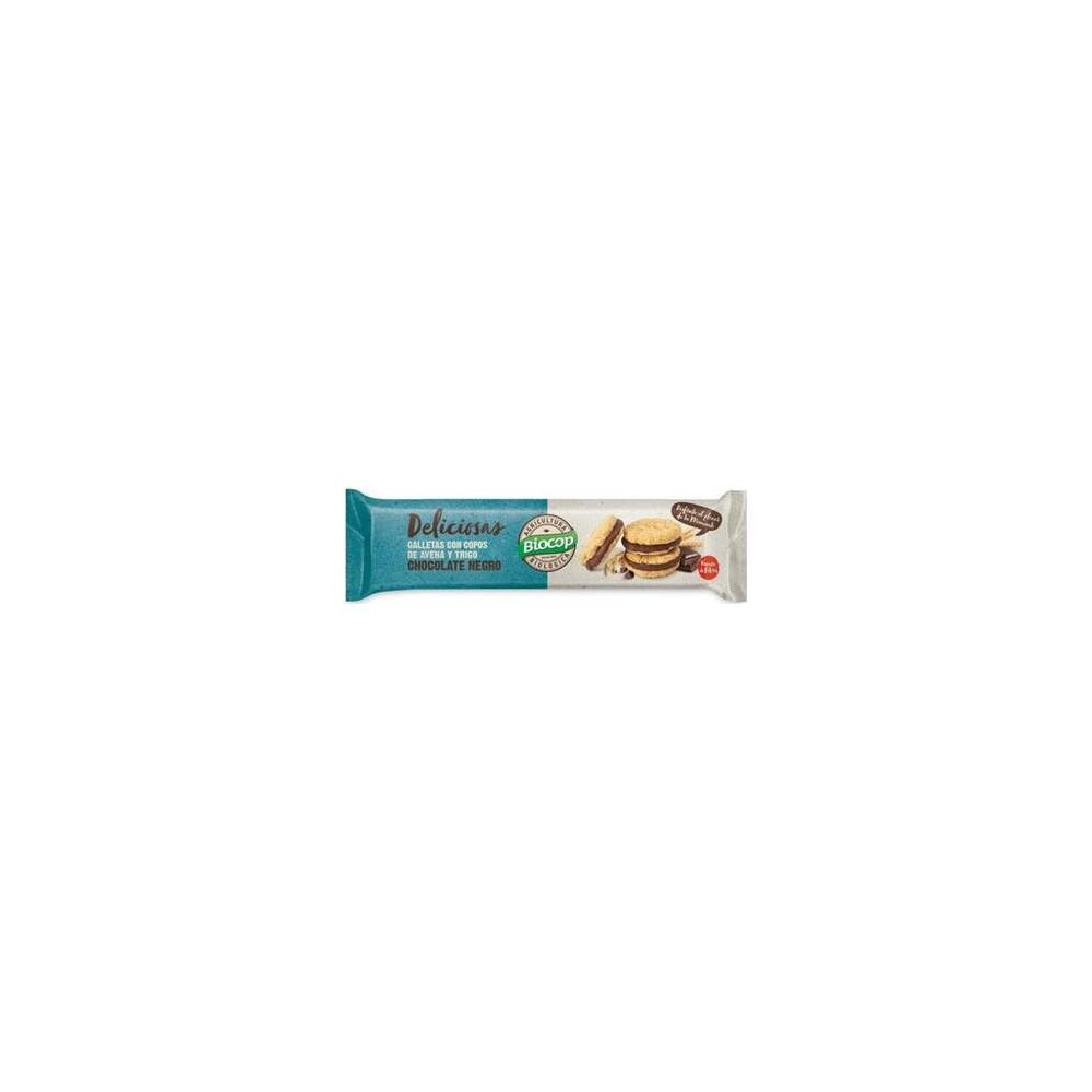 Galleta Deliciosas Rellena Chocolate Negro 50G Bio