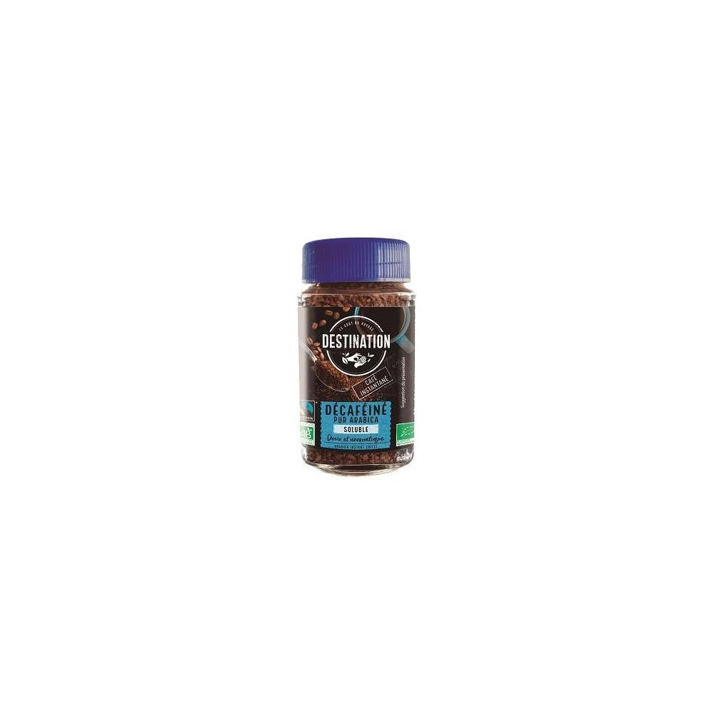 Destination Café Soluble 100% Arábica Descafeinado Bio 100G