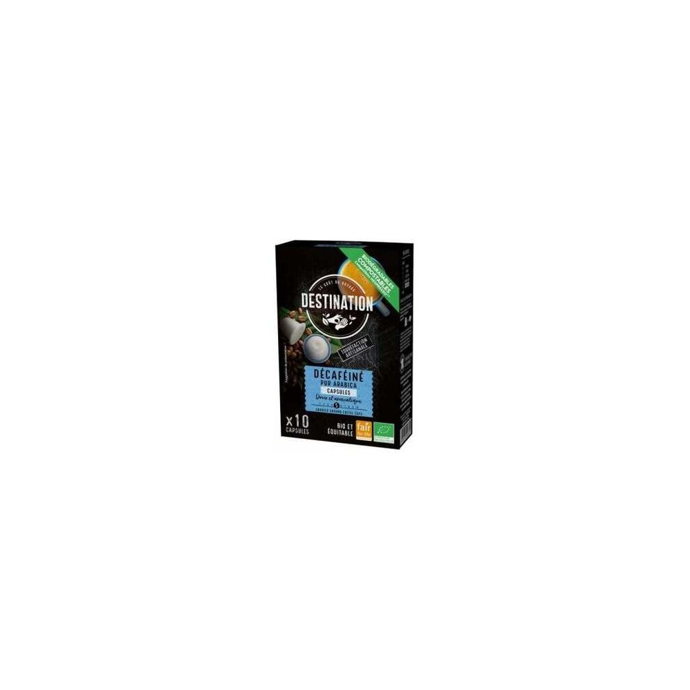 Destination Cafe Pur Arabica Descafeinado Bio 10Uds