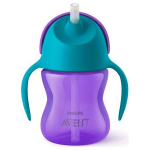 Vaso Pajita Y Asas Morado...