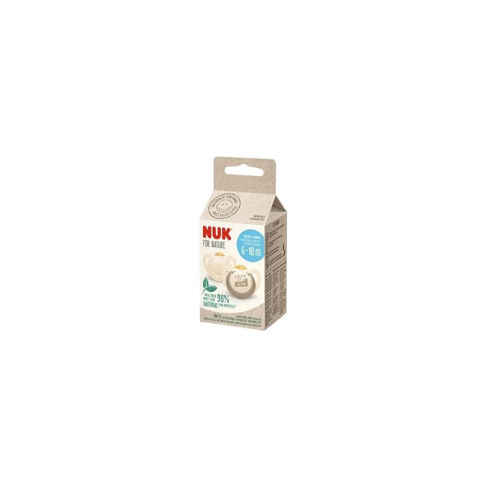 Nuk For Nature Chupete Silicona 6-18 Meses 2Uds