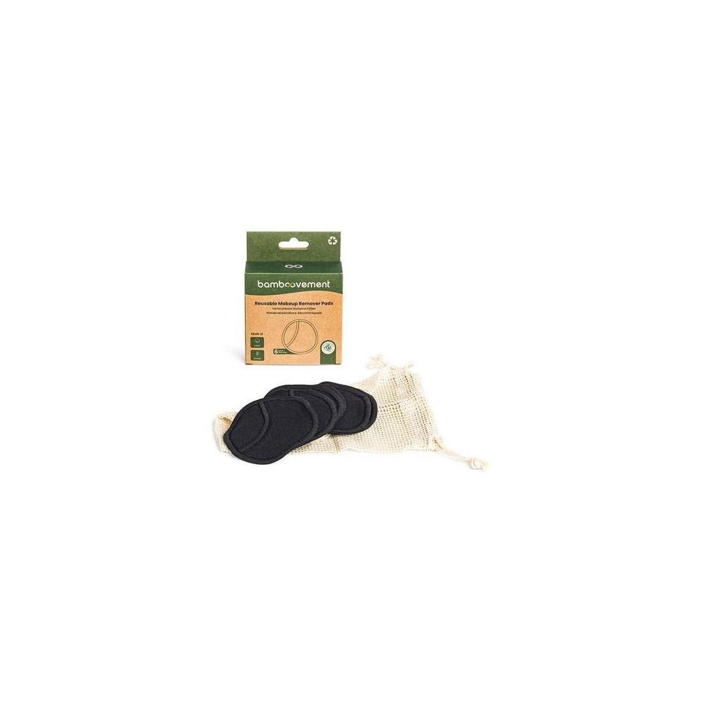 Discos Desmaquillantes Bambu Algodon Negro 6Uds.
