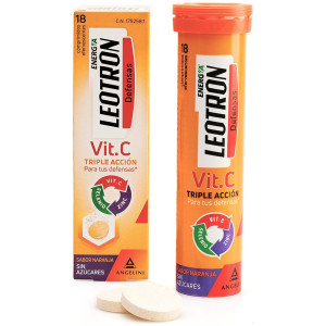 Vitamina C Triple Acción Comprimidos Efervescentes Naranja 18 U