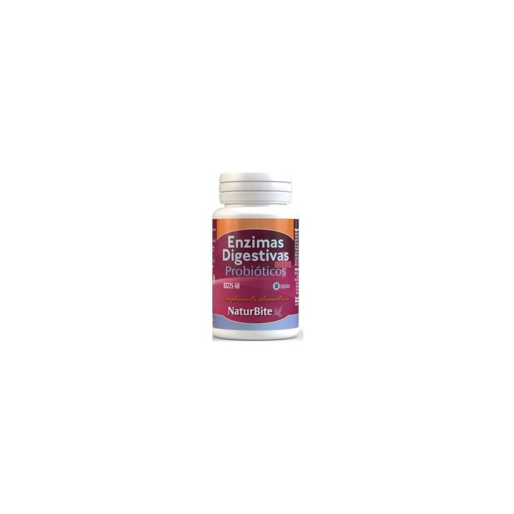 Naturbite Enzimas Digestivas + Probioticos 60Caps