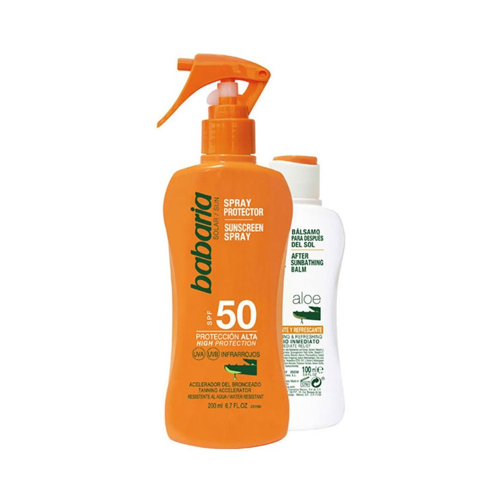 Babaria Set Solar Aloe Vera Spf50+ Leche + Aftersun