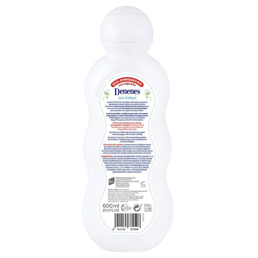 Denenes Protech Piel Atópica Gel-Champú 600Ml