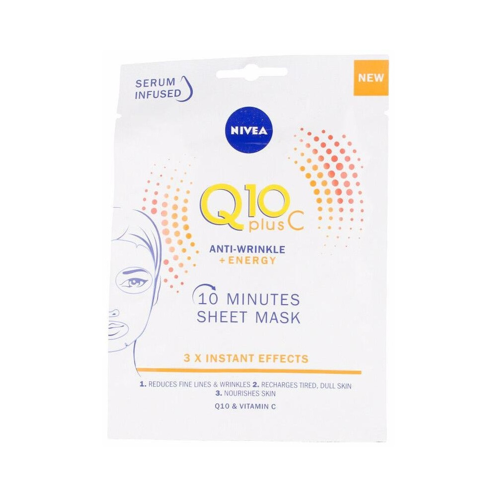 Q10+ Vitamina C Anti-Arrugas+Energizante Mascarilla Facial 1 U