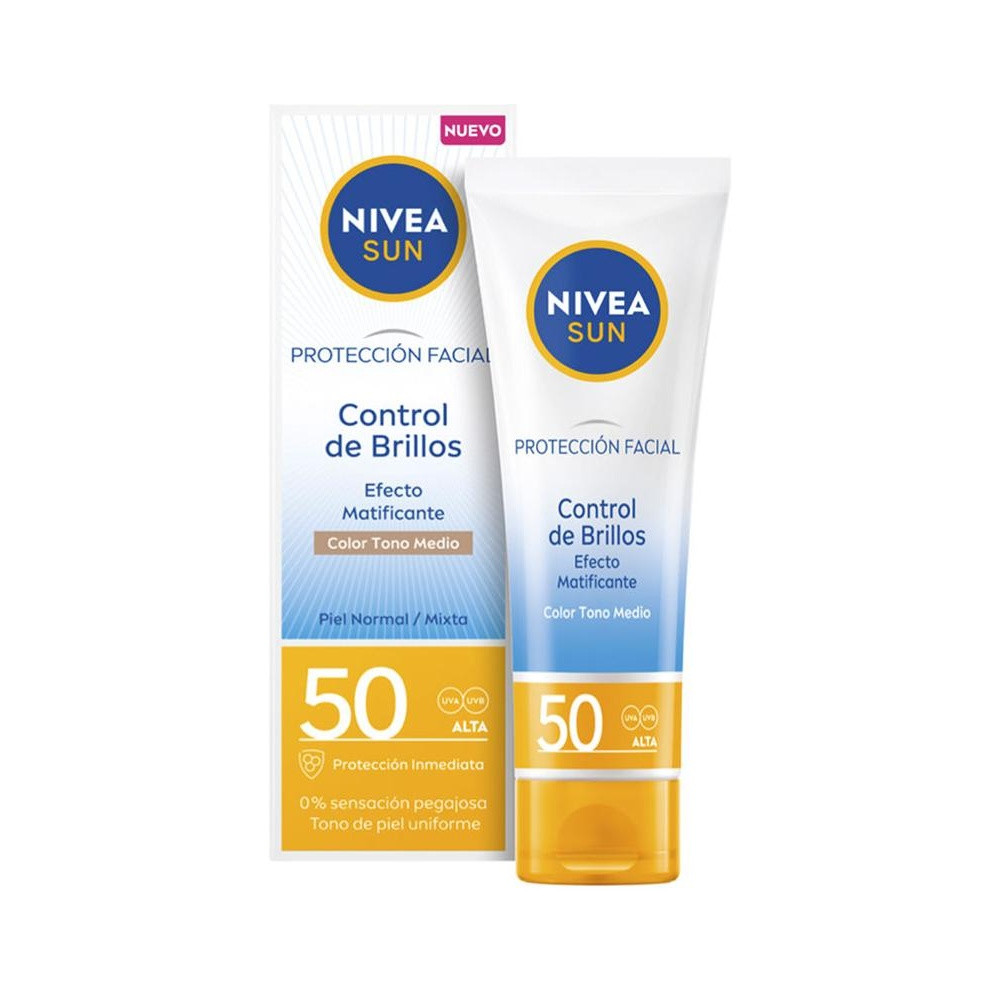 Sun Control Brillos Facial Matificante Medio Spf50 40 Ml