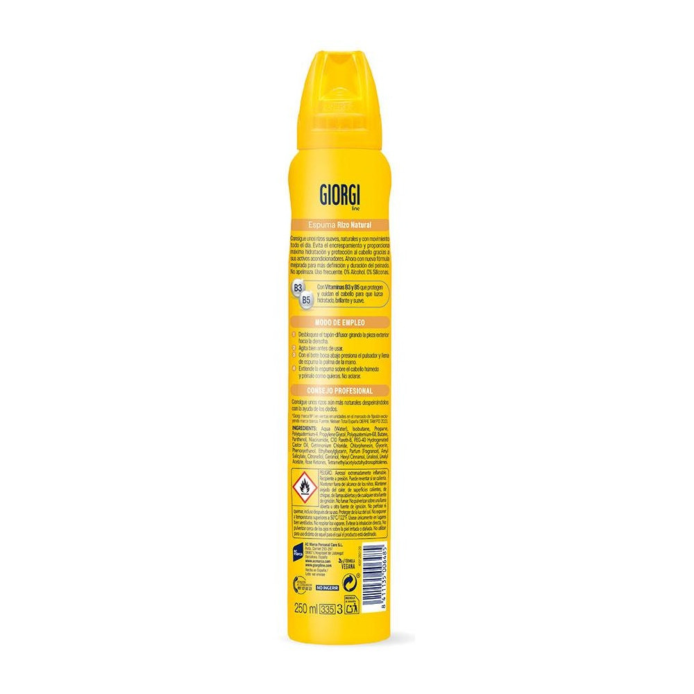 Giorgi Espuma Fijadora Método Curly Nº3 Rizo Natural Xxl 250Ml