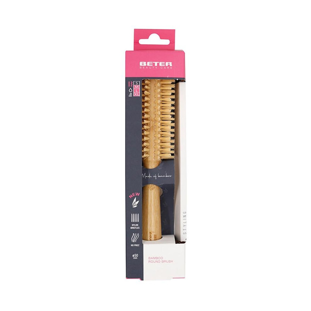 Bamwood Cepillo Redondo Cerdas Nylon 1 U