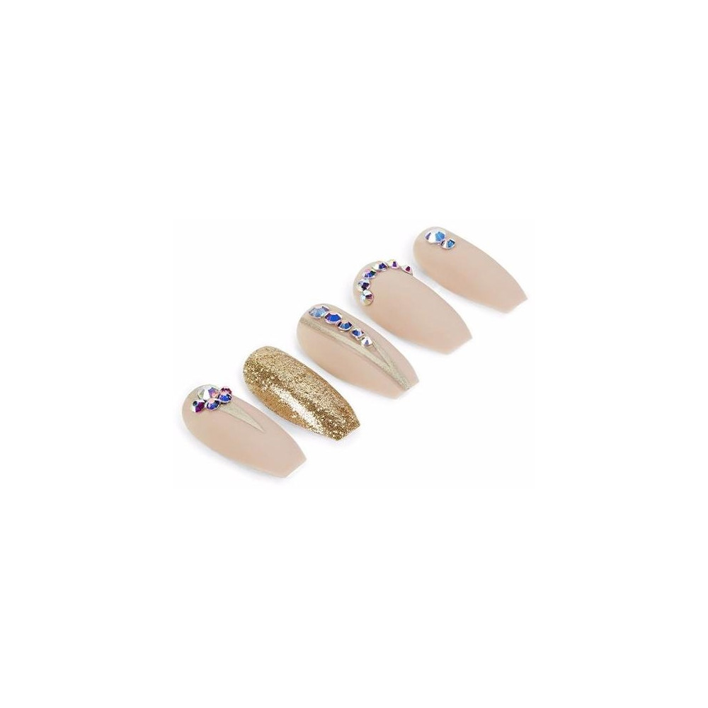 Ardell Nail Addict Premium Uñas Postizas Nude Jeweled 24Uds