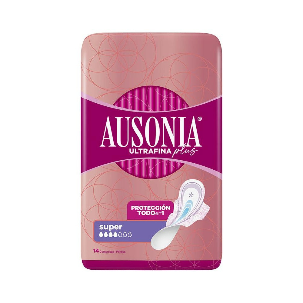 Ausonia Ultrafina Plus Compresas Super Alas 14Uds