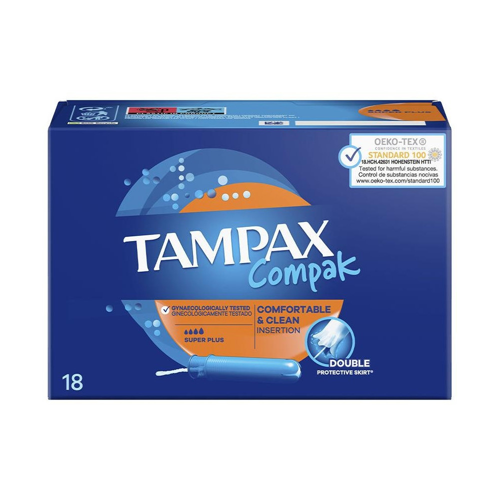 Tampax Compak Tampón Super Plus 18Uds