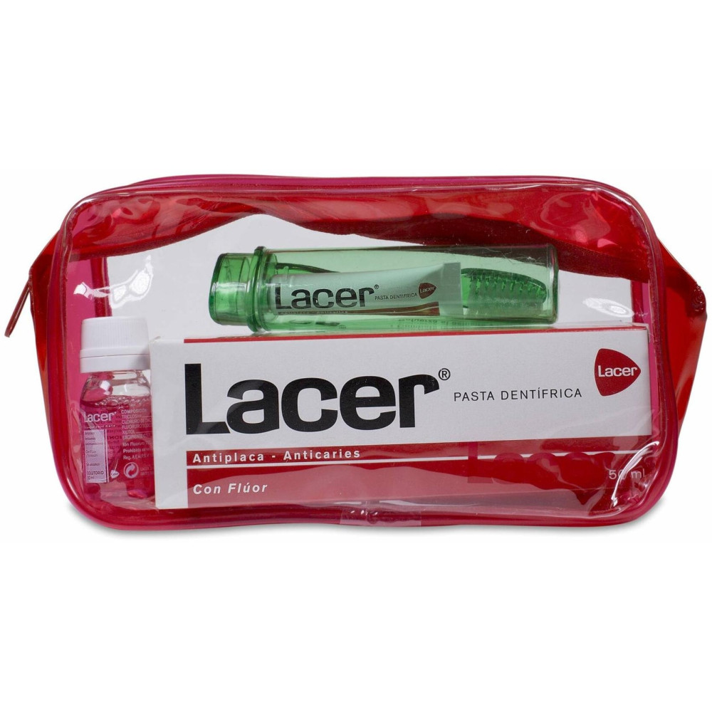 Pack Lacer Viaje Pasta Dentífrica + Cepillo Viaje + Colutorio, 1 Ud